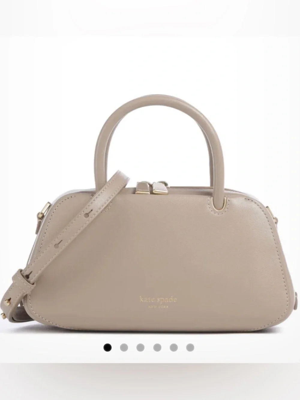 Kate Spade Gracie Mini Bag. Timeless taupe color